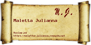 Maletta Julianna névjegykártya